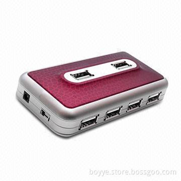 7-port USB2.0 Hub with 480Mbps High-speed Data Transfer Rate, Supports Plug-and-play Function